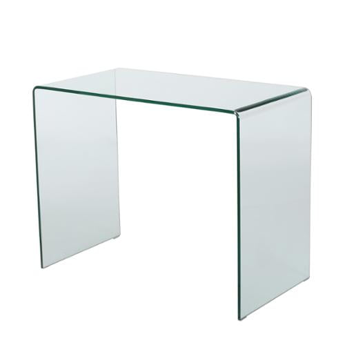 Console Hall Table Clear Glass Rectangle Top Bent Thick 12mm Tempered Glass Console Hall Table Clear Glass Rectangle Top Bent Thick 12mm Tempered Glass